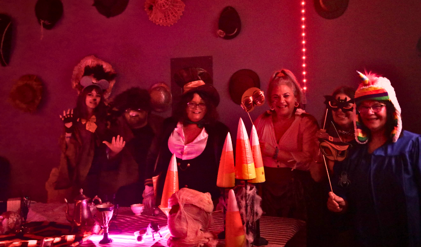 Students performing on stage at JDS Creative Academy’s Haunted Studio 2025, themed ‘Alice in Underland’ in Temecula, showcasing creativity, teamwork, and inclusive arts education.