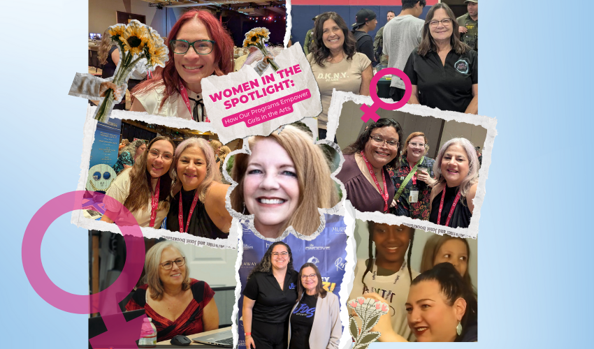 Girls participating in performing arts and digital media programs at JDS Creative Academy, building confidence and leadership skills